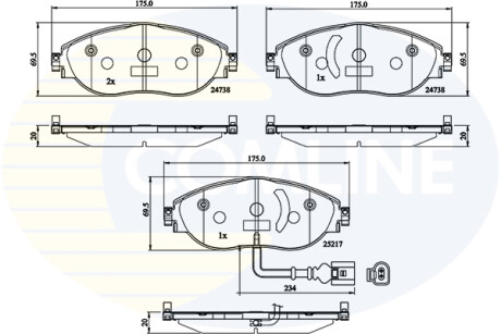 Тормозные колодки.) COMLINE CBP12201