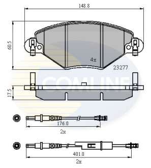 Комплект тормозных колодок, дисковый механизм COMLINE CBP21120