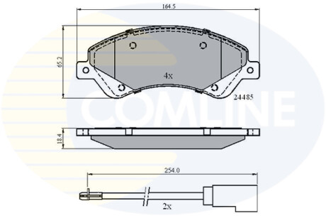 Тормозные колодки, дисковый тормоз (набор) COMLINE CBP21511