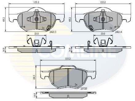 Комплект тормозных колодок, дисковый механизм COMLINE CBP31195 (фото 1)