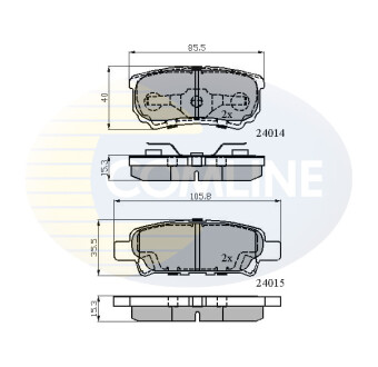 Комплект тормозных колодок, дисковый тормоз COMLINE CBP31290 (фото 1)