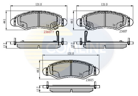 Комплект тормозных колодок, дисковый механизм COMLINE CBP31297