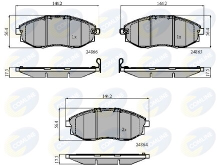 Комплект тормозных колодок, дисковый механизм COMLINE CBP31585