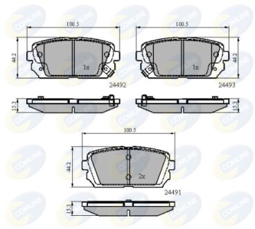 Гальмівні колодки, дискове гальмо (набір) COMLINE CBP31757