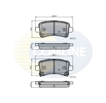 Тормозные колодки, дисковый тормоз (набор) COMLINE CBP31795 (фото 1)