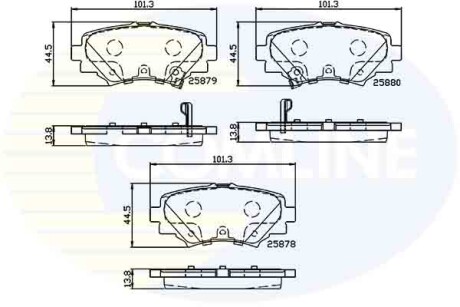 Гальмівні колодки (набір) COMLINE CBP32248