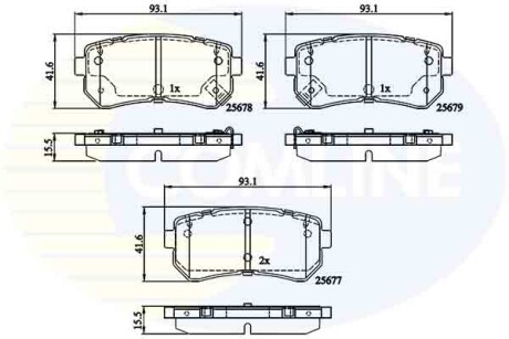 Гальмівні колодки (набір) COMLINE CBP32276