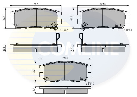 Комплект тормозных колодок, дисковый механизм COMLINE CBP3233 (фото 1)