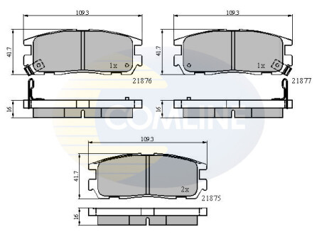 Комплект тормозных колодок, дисковый механизм COMLINE CBP3461