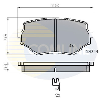 Комплект тормозных колодок, дисковый механизм COMLINE CBP3475