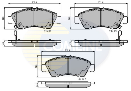 Тормозные колодки, дисковый тормоз (набор) COMLINE CBP3556