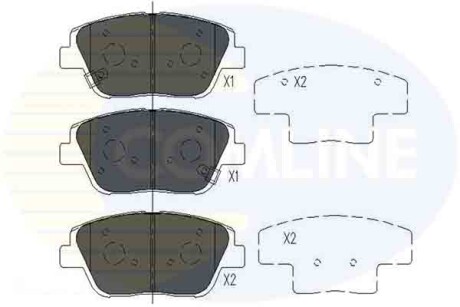 Комплект тормозных колодок, дисковый механизм COMLINE CBP36080