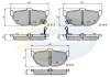 Комплект гальмівних колодок, дискове гальмо COMLINE CBP3805 (фото 1)