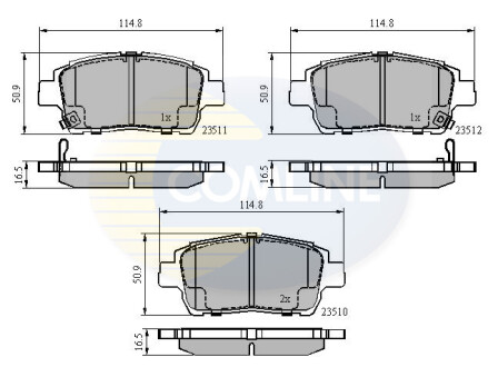 Комплект тормозных колодок, дисковый механизм COMLINE CBP3901 (фото 1)