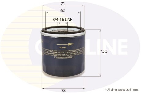 Фільтр масла COMLINE EOF049