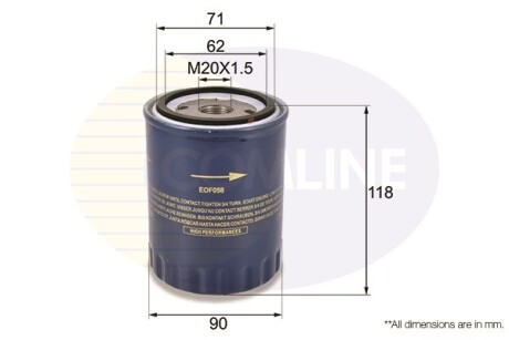 Масляний фільтр COMLINE EOF058