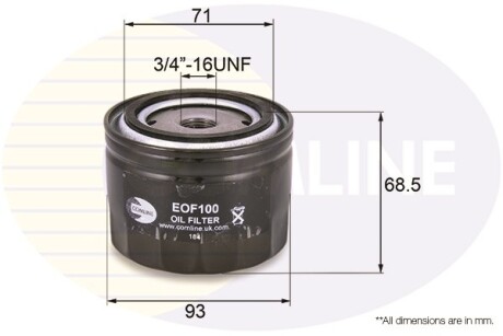 Фільтр масла COMLINE EOF100