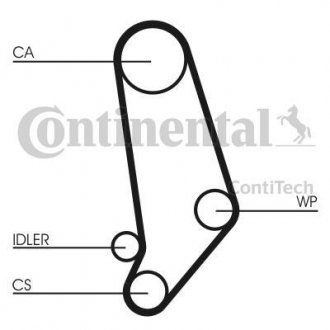 Комплект (ремінь+ролик+помпа) Contitech CT539WP1