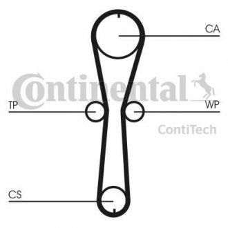 Комплект (ремінь+ролик+помпа) Contitech CT 915 WP2