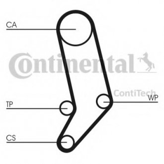 Набір ГРМ, пас+ролик+помпа Contitech CT939WP4