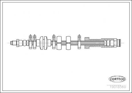 Шланг тормозной CORTECO 19018560