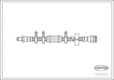 Шланг гальмівний CORTECO 19018597