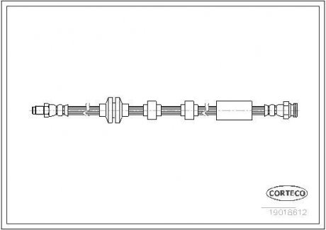 Шланг тормозной CORTECO 19018612
