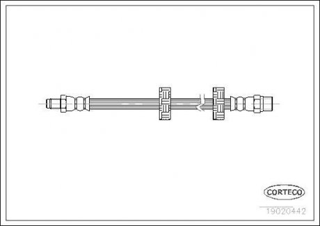 Шланг тормозной CORTECO 19020442