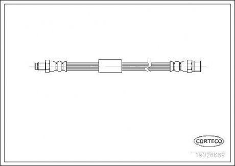 Шланг тормозной CORTECO 19026689