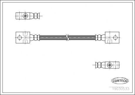 Шланг тормозной CORTECO 19030533
