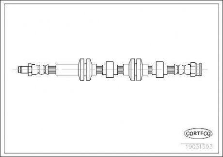 Шланг тормозной CORTECO 19031593