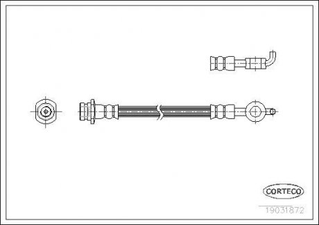 Шланг тормозной CORTECO 19031872