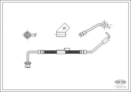 Шланг гальмівний CORTECO 19032130