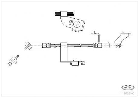 Шланг тормозной CORTECO 19032140