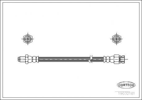 Шланг тормозной CORTECO 19032181