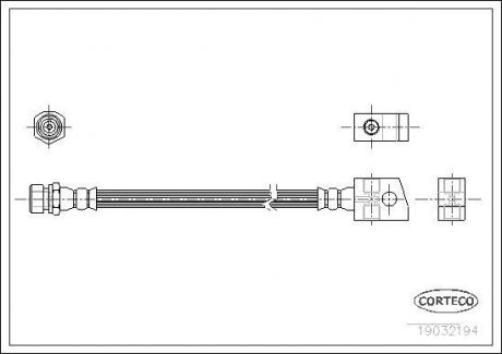 Шланг тормозной CORTECO 19032194 (фото 1)