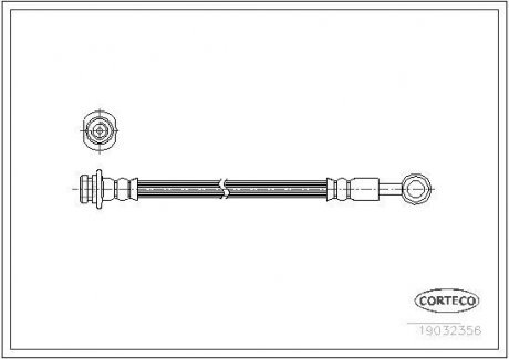 Шланг гальмівний CORTECO 19032356 (фото 1)