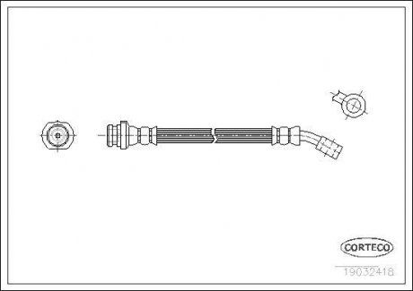 Шланг гальмівний CORTECO 19032418 (фото 1)