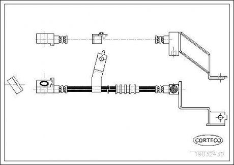 Шланг тормозной CORTECO 19032430