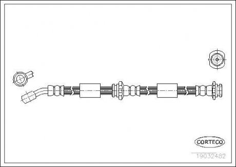 Шланг тормозной CORTECO 19032482 (фото 1)