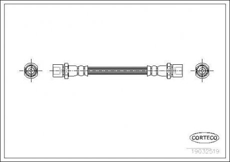Шланг тормозной CORTECO 19032519 (фото 1)