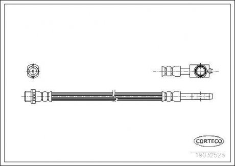 Шланг тормозной CORTECO 19032528