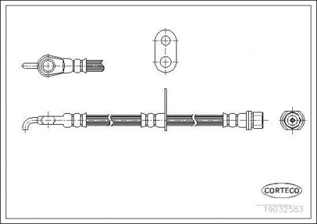 Шланг тормозной CORTECO 19032583