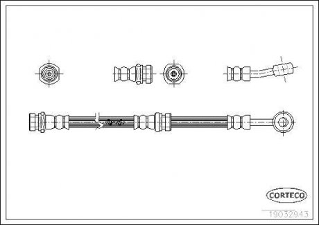 Шланг гальмівний CORTECO 19032943 (фото 1)