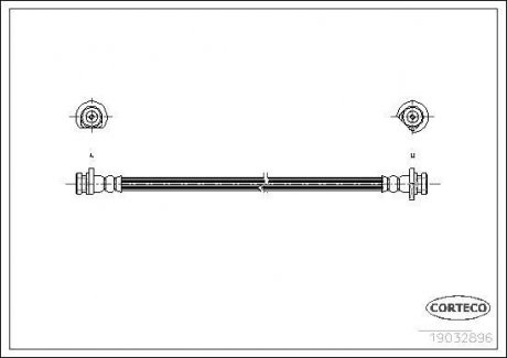Шланг тормозной CORTECO 19032986 (фото 1)