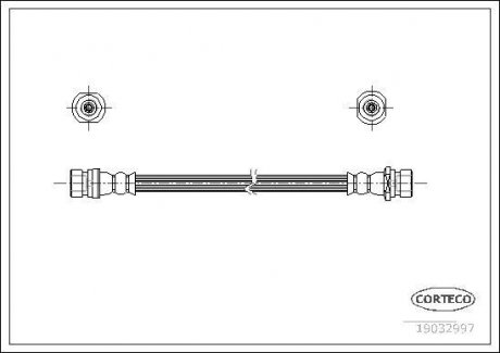 Шланг тормозной CORTECO 19032997