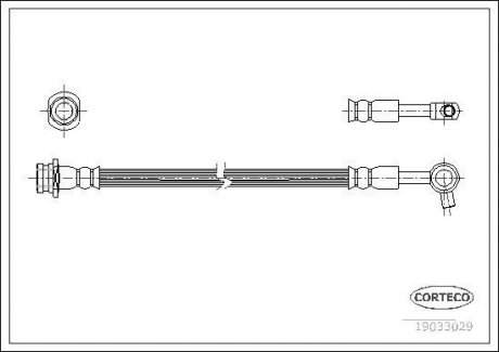 Шланг гальмівний CORTECO 19033029
