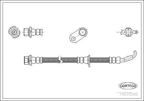 Шланг тормозной CORTECO 19033095 (фото 1)