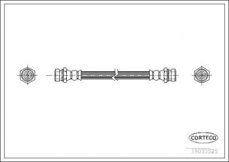 Шланг тормозной CORTECO 19033525