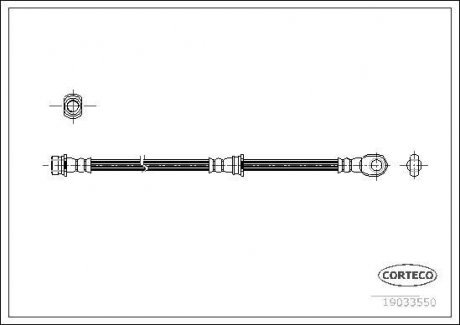 Шланг гальмівний CORTECO 19033550